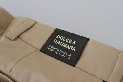 Dolce &amp; Gabbana Brown Black Cotton Chino Men Pants