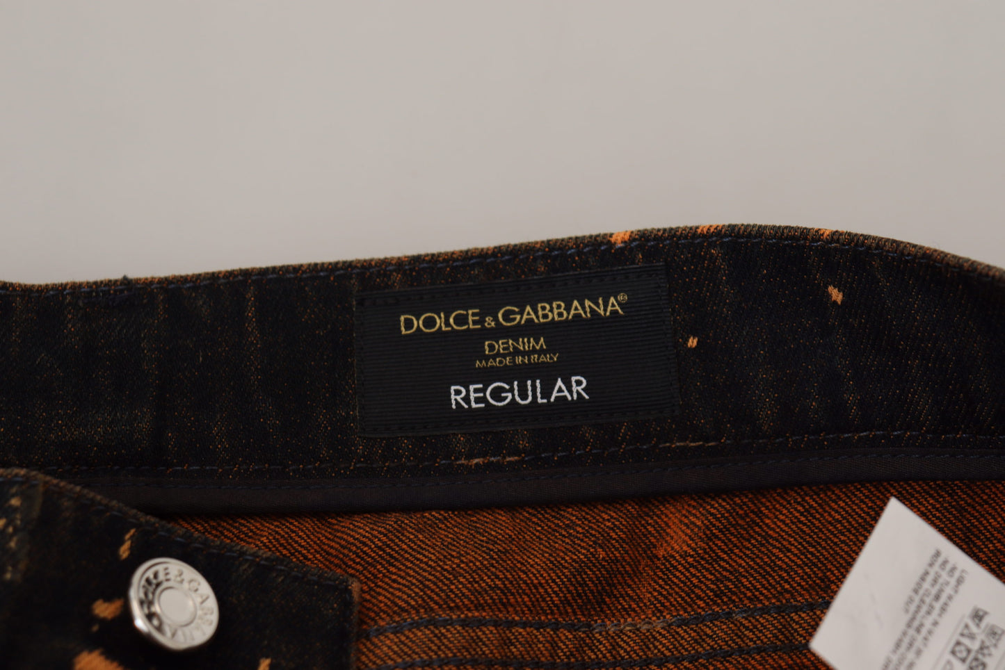 Dolce &amp; Gabbana Golden Ash Cotton Retro Men Denim Jeans