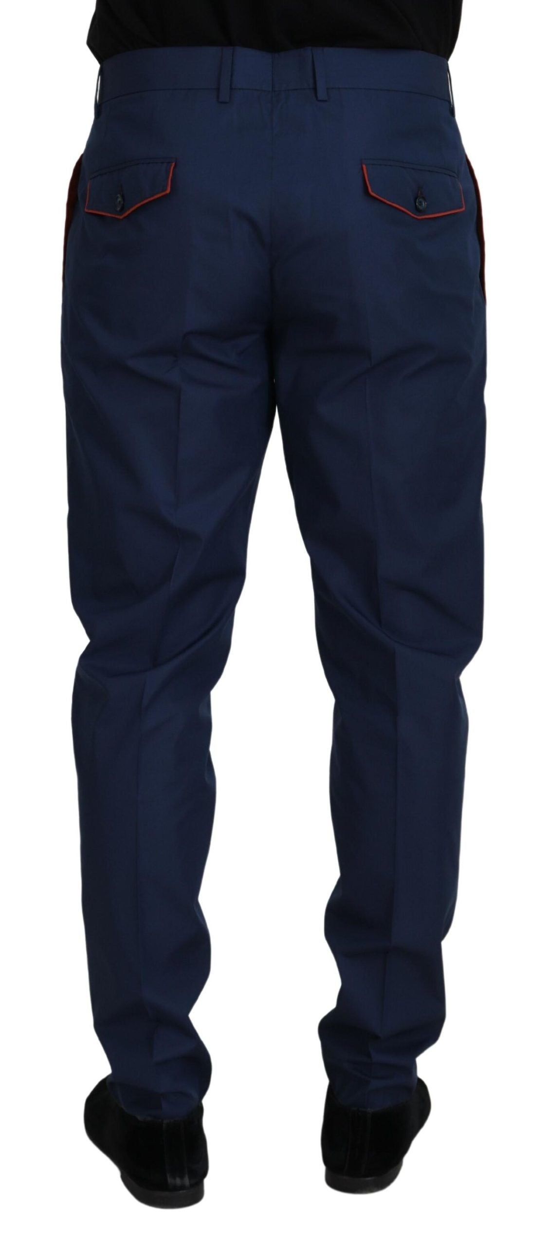 Dolce &amp; Gabbana Blue Cotton Chino Formal Pants