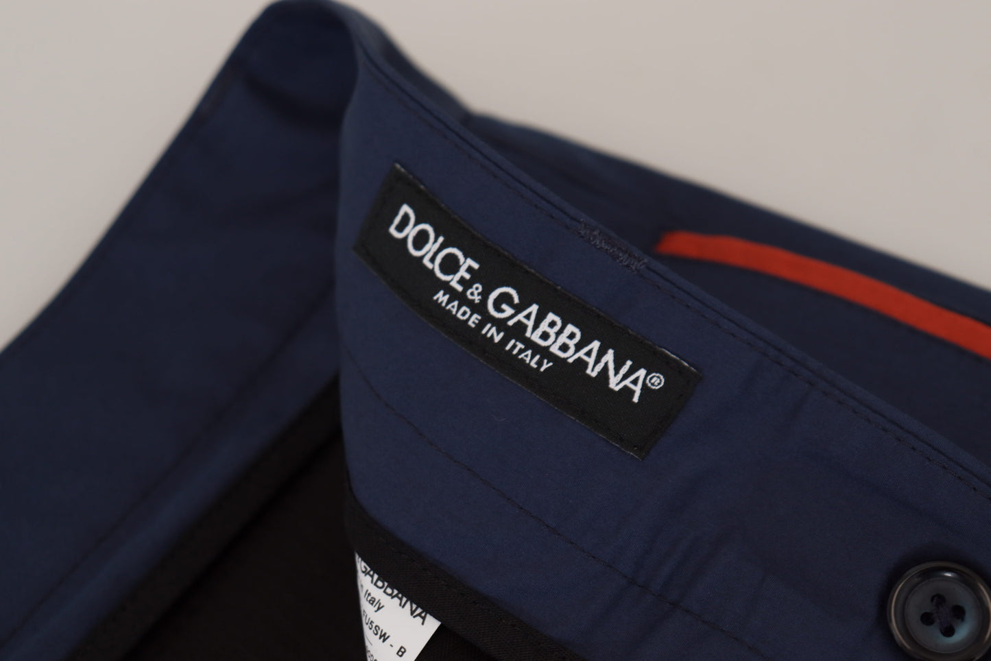 Dolce &amp; Gabbana Blue Cotton Chino Formal Pants