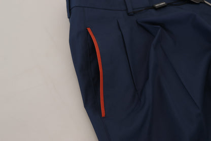 Dolce &amp; Gabbana Blue Cotton Chino Formal Pants