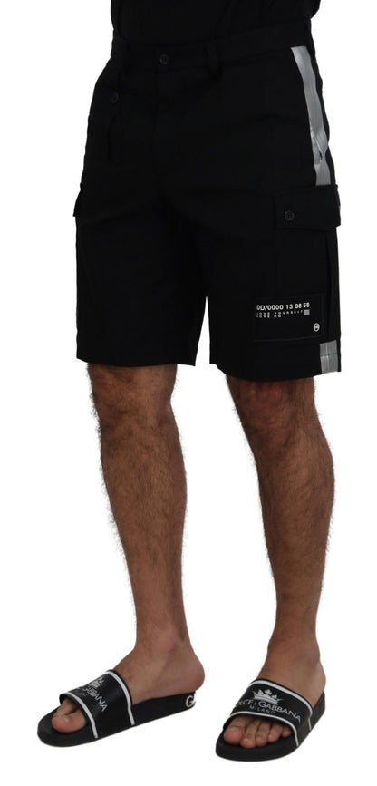 Dolce &amp; Gabbana Black Bermuda Cargo Casual Shorts