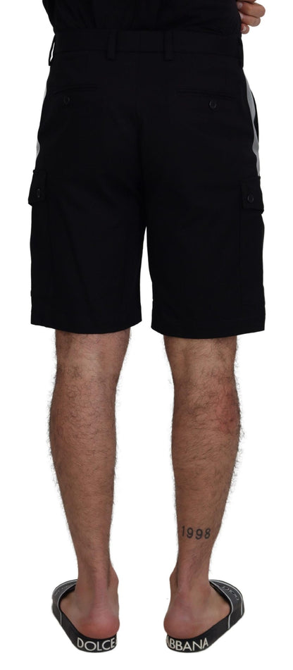 Dolce &amp; Gabbana Black Bermuda Cargo Casual Shorts