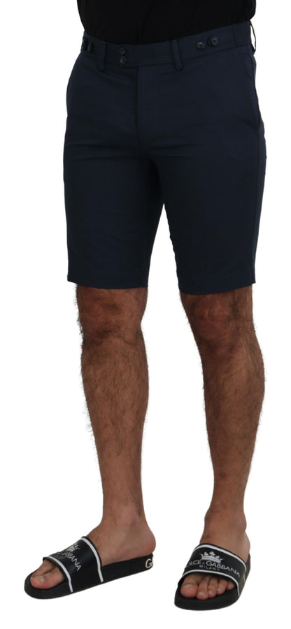 Dolce &amp; Gabbana Blue Bermuda Low Waist Men Shorts