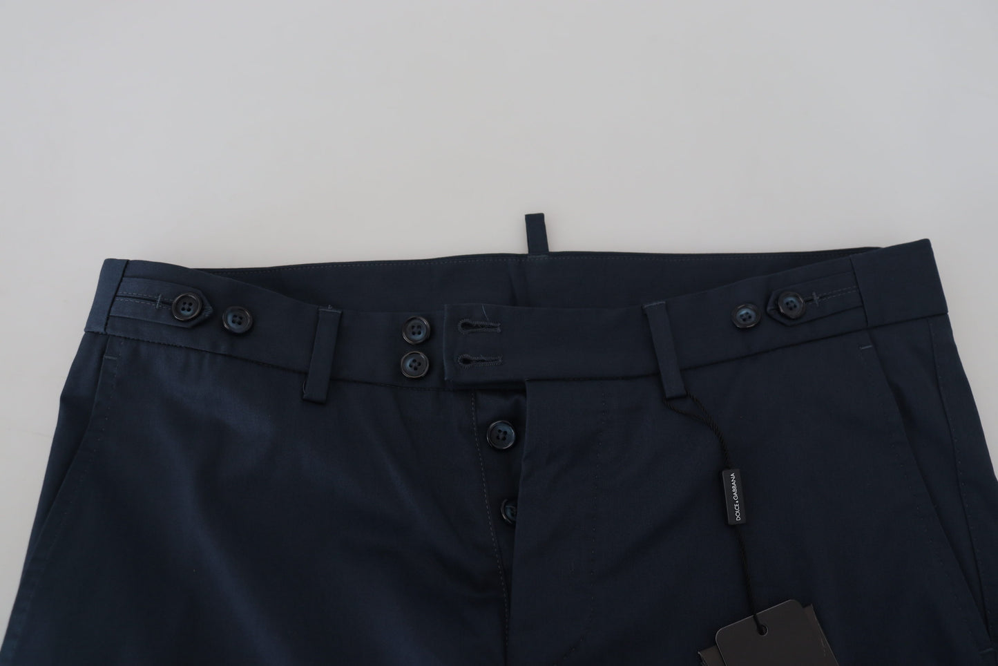 Dolce &amp; Gabbana Blue Bermuda Low Waist Men Shorts