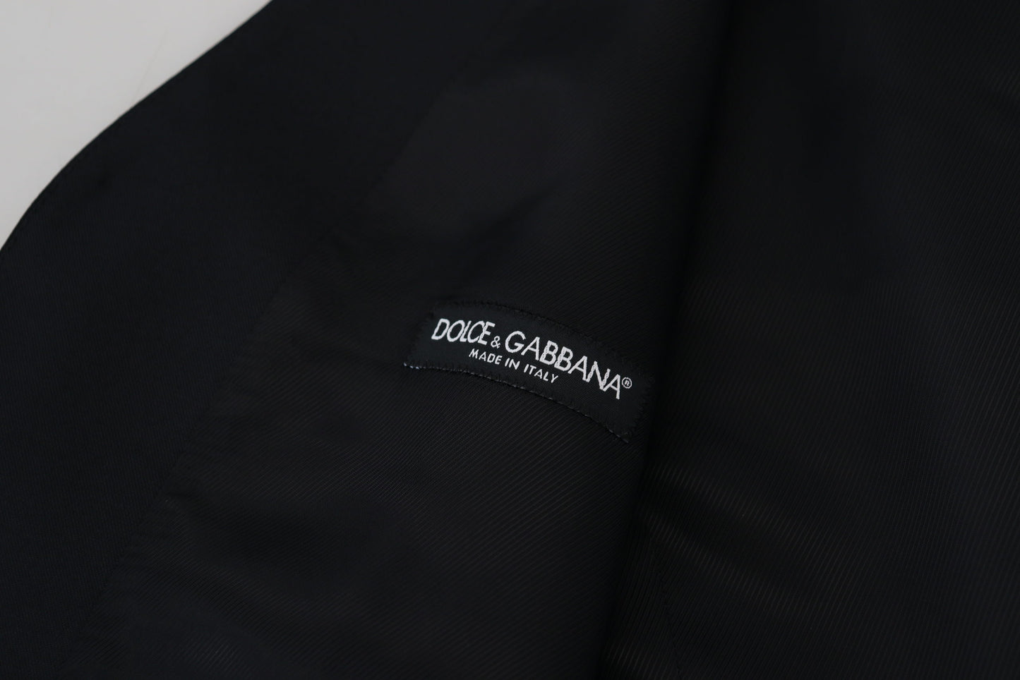 Dolce &amp; Gabbana Black Wool Stretch Waistcoat Formal Vest