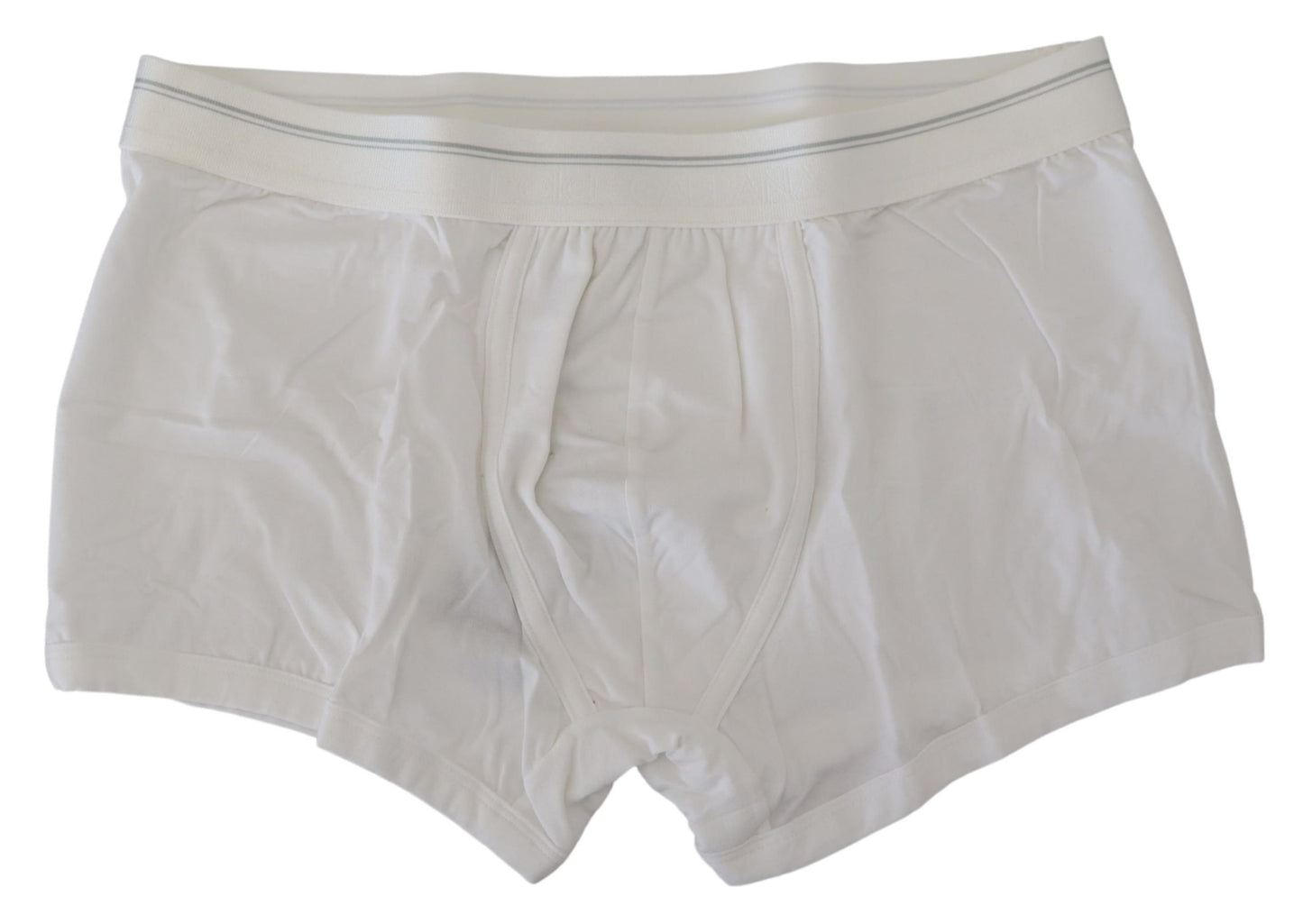 Dolce &amp; Gabbana White Cotton Blend Regular Boxer Underwear