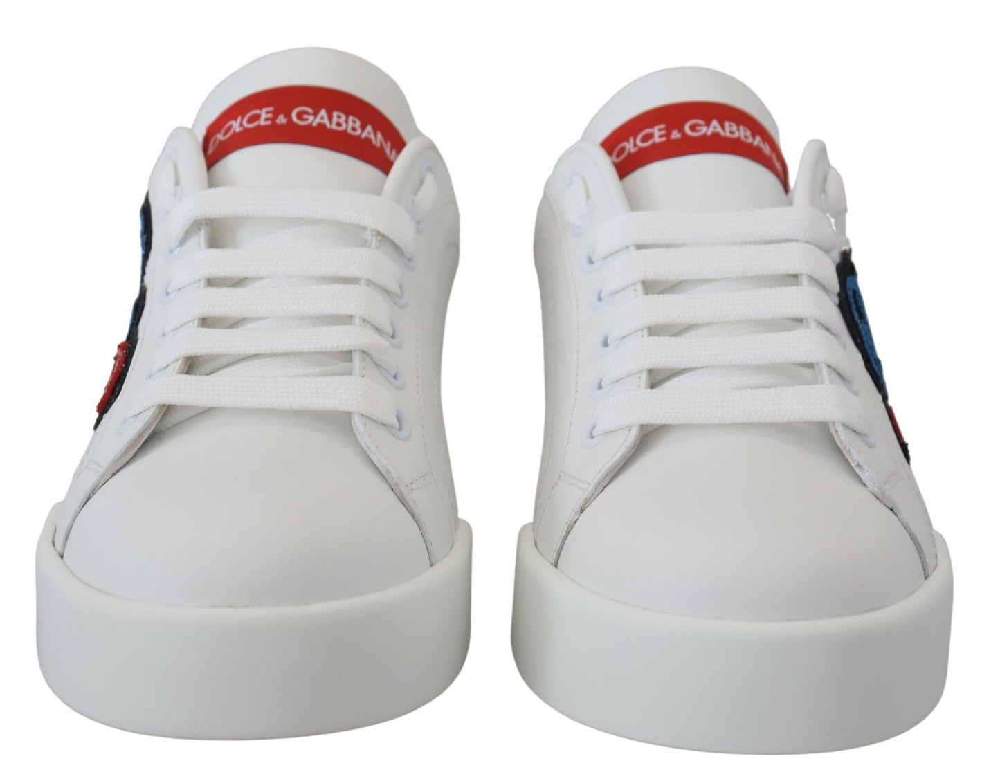 Dolce &amp; Gabbana White Portofino Logo Classic Sneakers Shoes