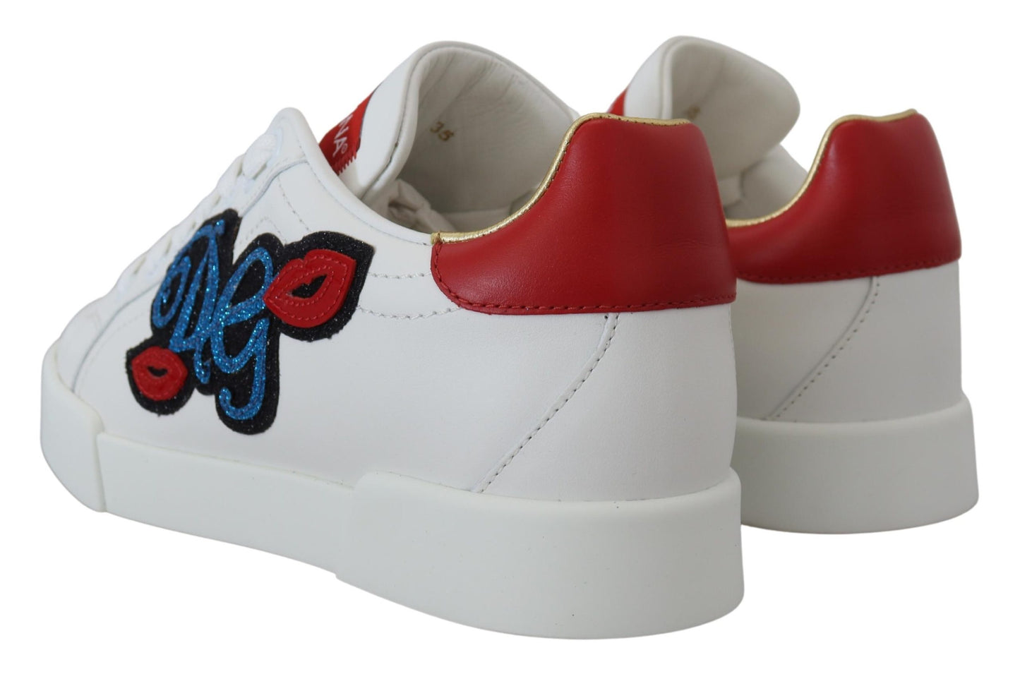 Dolce &amp; Gabbana White Portofino Logo Classic Sneakers Shoes