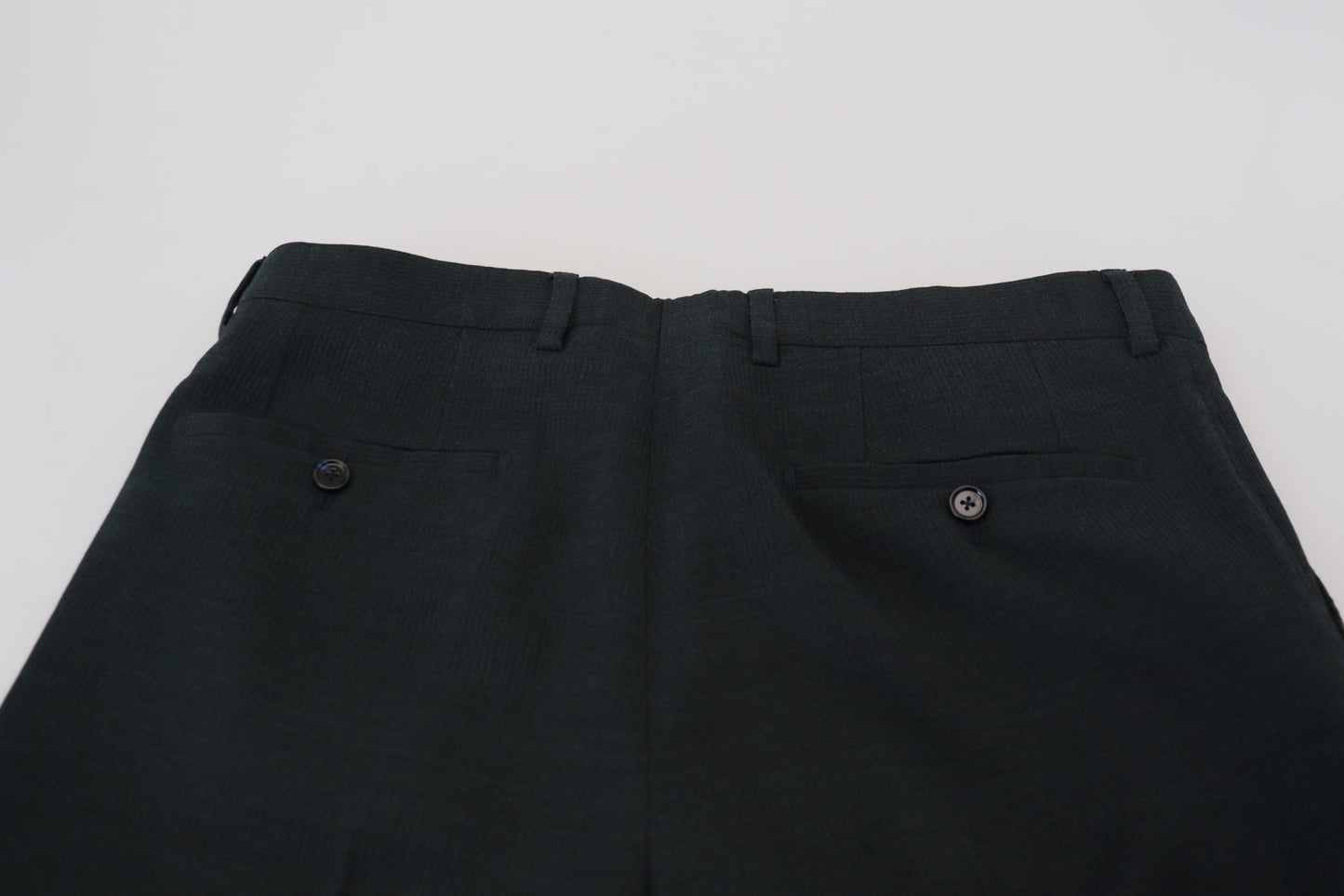 Dolce &amp; Gabbana Blue Wool Slim Fit Formal Pants