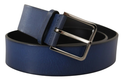 Dolce & Gabbana Elegant Italian Leather Belt in Blue