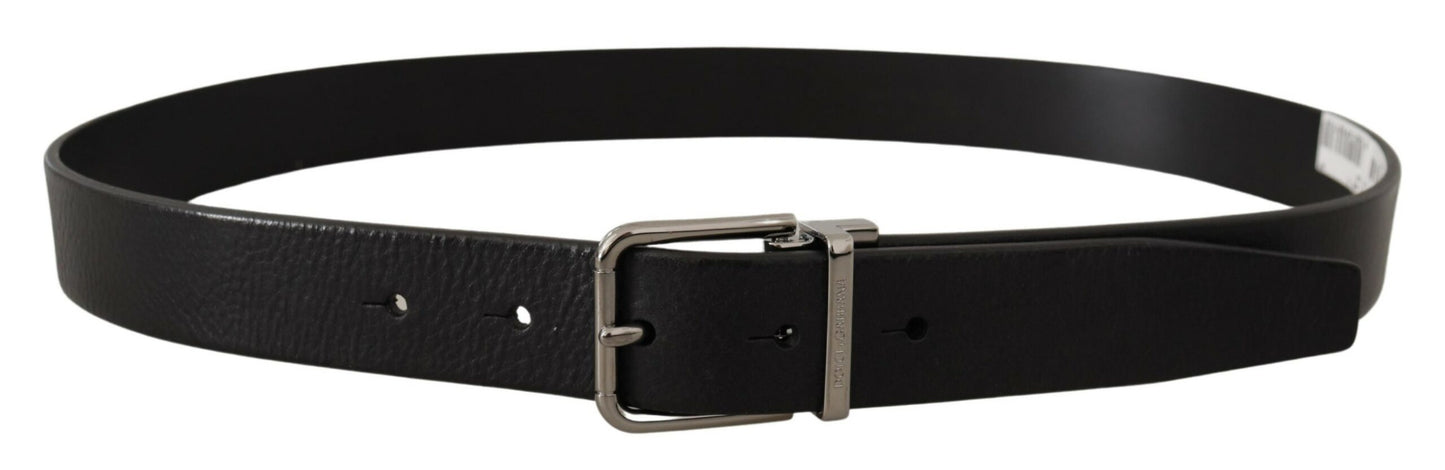 Dolce & Gabbana Elegant Black Leather Belt