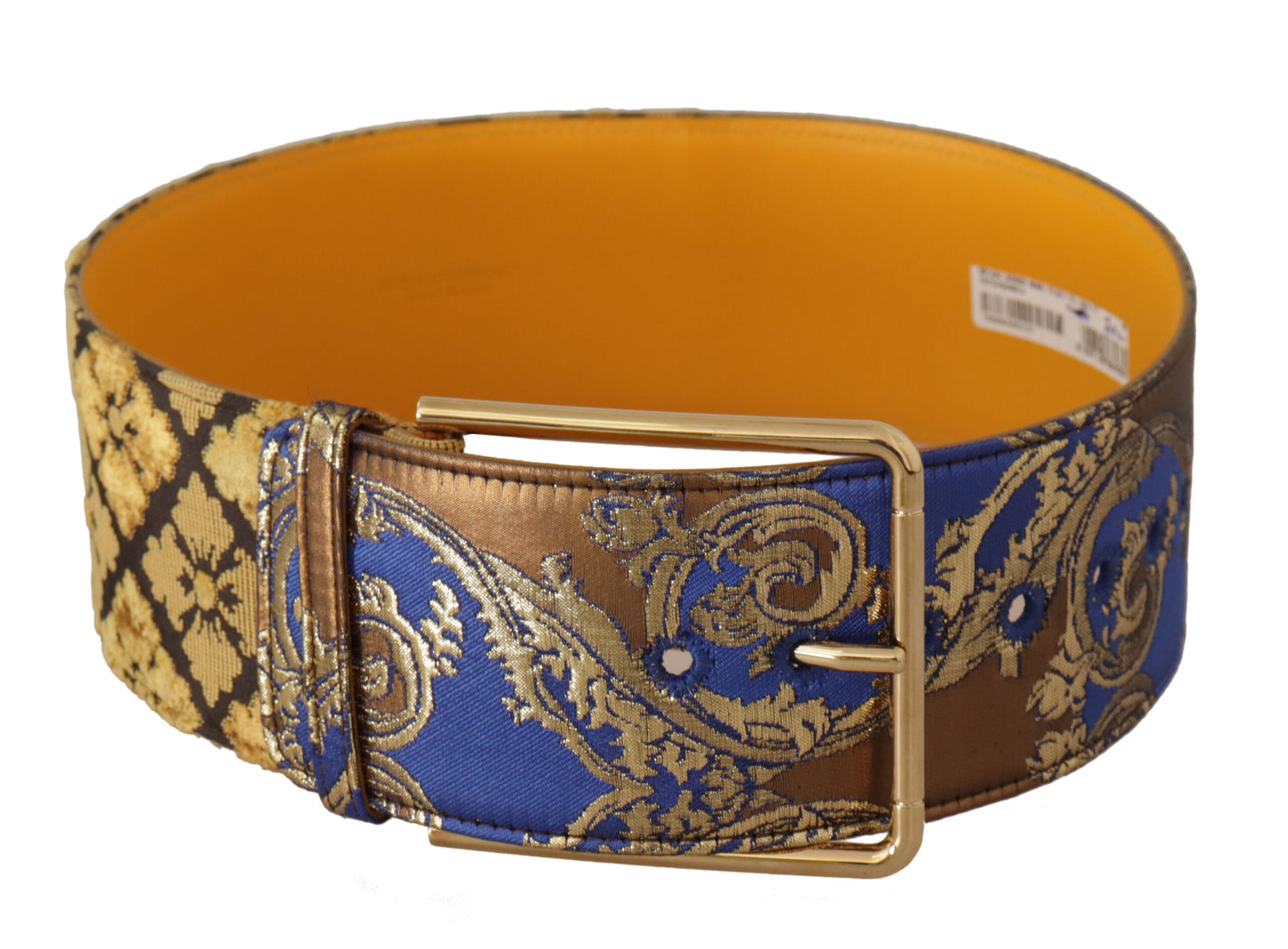 Dolce &amp; Gabbana Elegant Blue Leather Belt with Metal Buckle