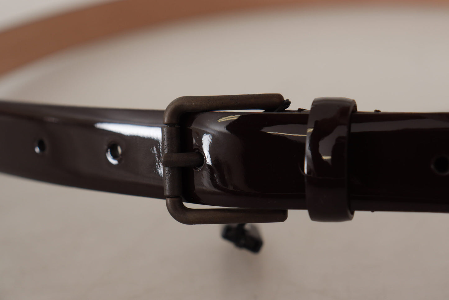 Dolce &amp; Gabbana Elegant Black Leather Logo Buckle Belt