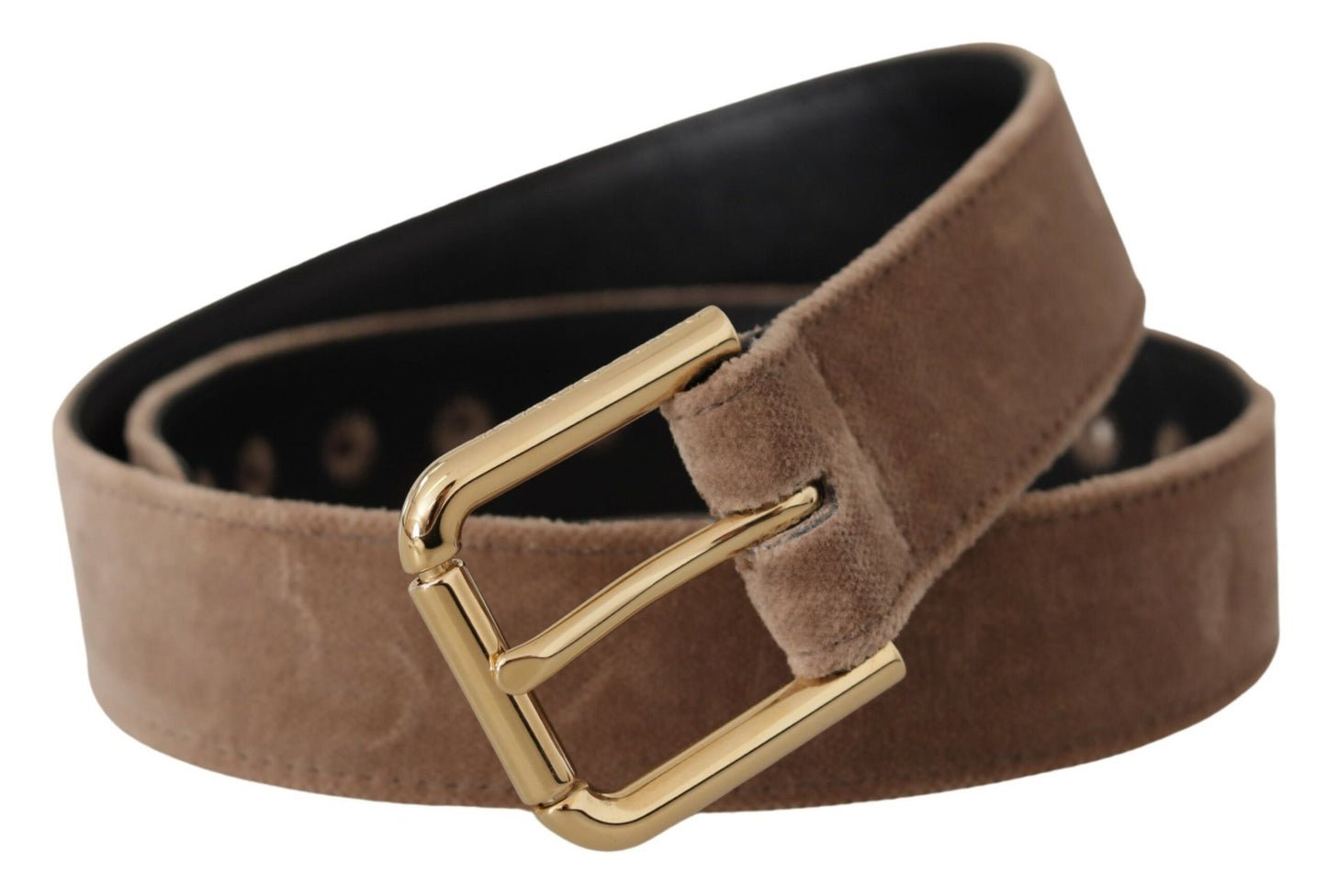 Dolce &amp; Gabbana Elegant Velvet Logo Buckle Belt