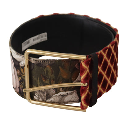 Dolce & Gabbana Engraved Logo Multicolor Leather Belt