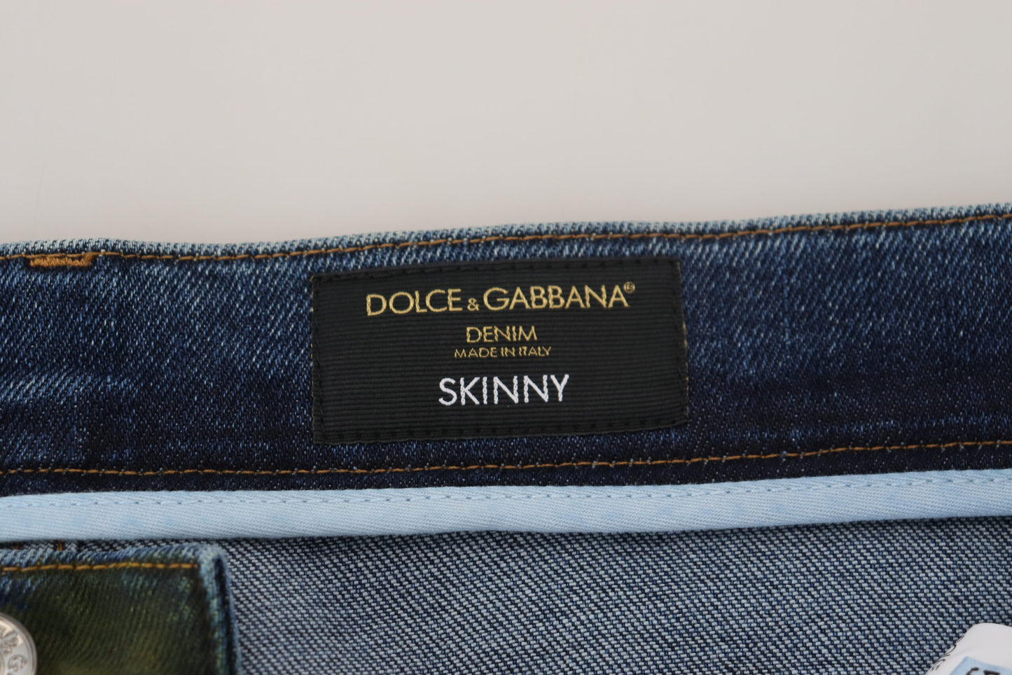 Dolce &amp; Gabbana Chic Slim-Fit Denim Jeans in Green Wash