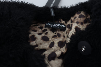 Dolce &amp; Gabbana Elegant Black Cashmere Blend Overcoat Jacket