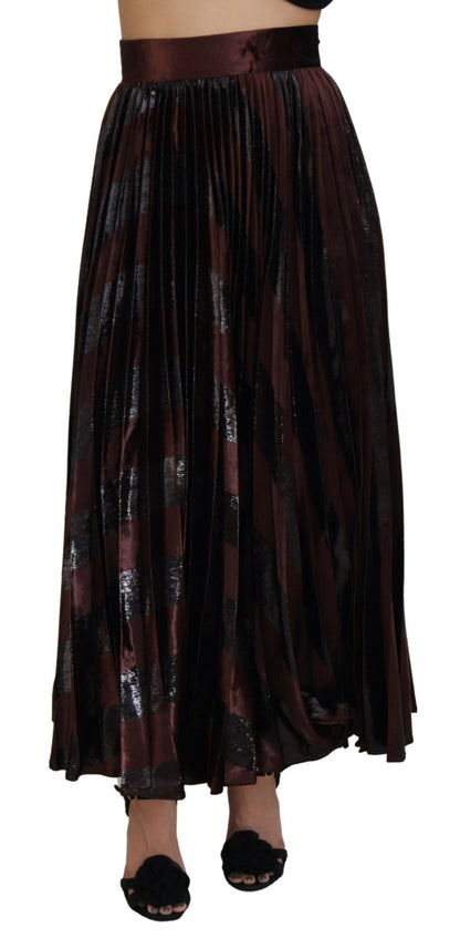 Dolce &amp; Gabbana Elegant High Waist A-Line Maxi Skirt