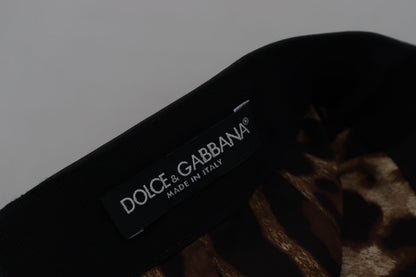 Dolce &amp; Gabbana Chic High Waist A-Line Leather Mini Skirt