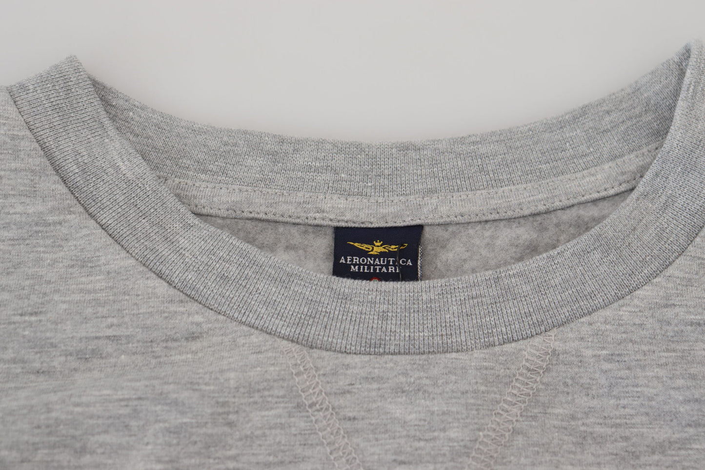 Aeronautica Militare Elegant Gray Pullover Sweater