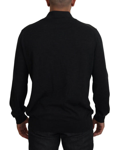 Dolce &amp; Gabbana Elegant Black Cashmere Pullover Sweater