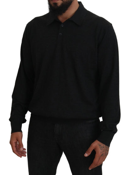 Dolce &amp; Gabbana Elegant Black Cashmere Pullover Sweater