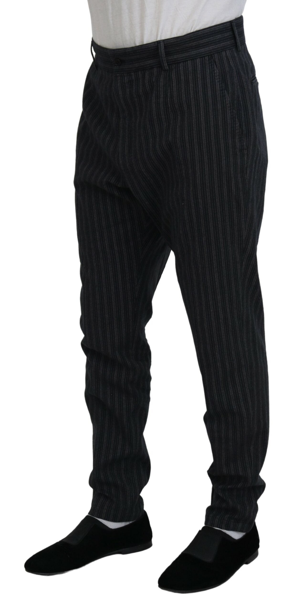 Dolce & Gabbana Elegant Striped Chino Dress Pants