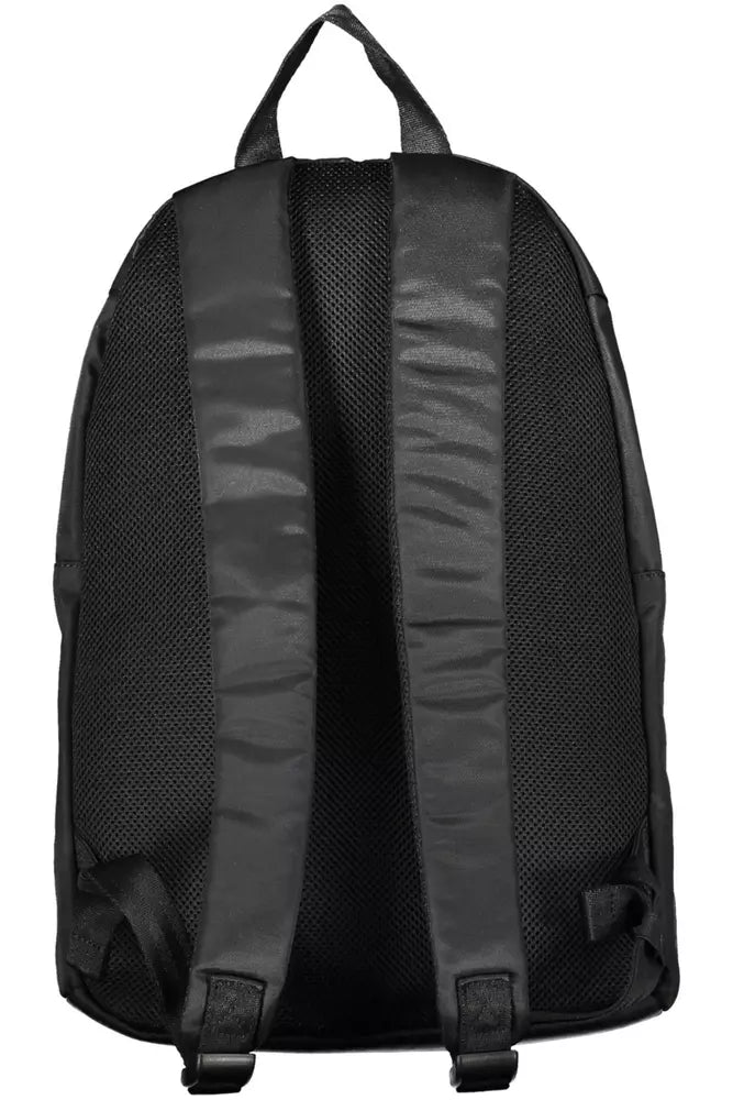 Tommy Hilfiger Black Polyester Men Backpack