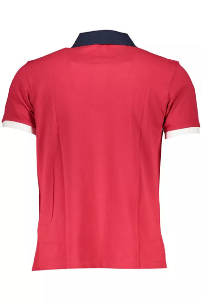 La Martina Red Cotton Men Polo