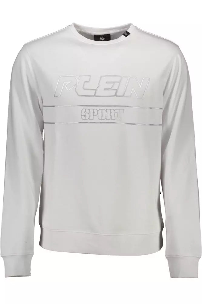 Plein Sport White Cotton Men Sweater