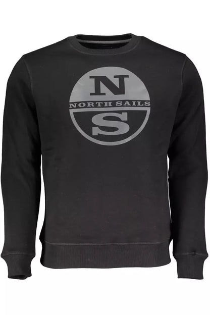 North Sails Black Cotton Men Sweater