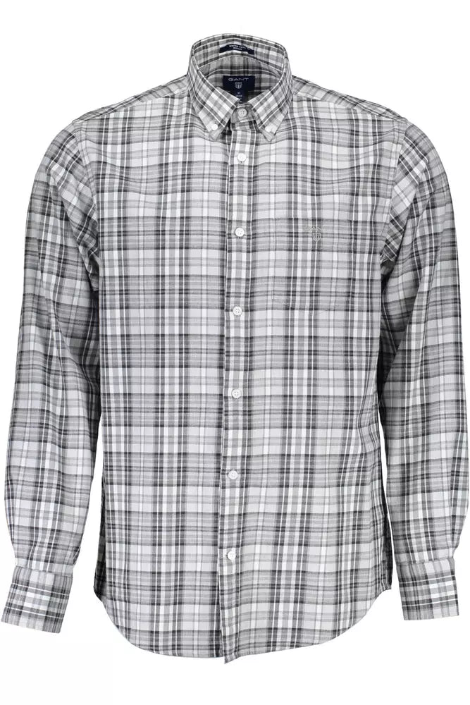 Gant Gray Cotton Men Shirt