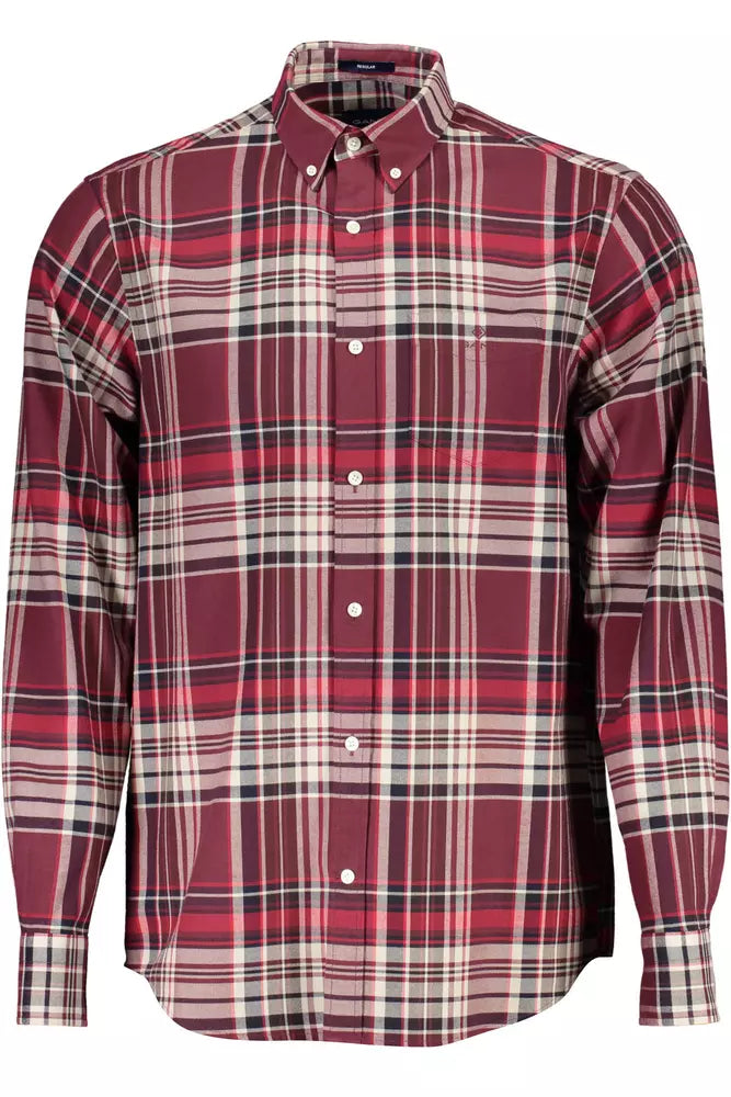 Gant Red Cotton Men Shirt