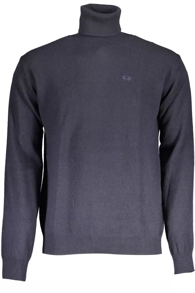 La Martina Blue Wool Mens Sweater