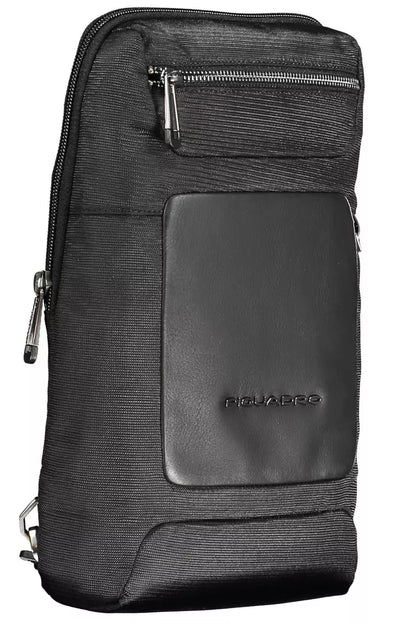 Piquadro Black RPET Men Shoulder Bag