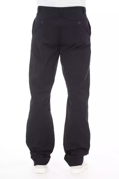 Alpha Studio Blue Cotton Men Pant