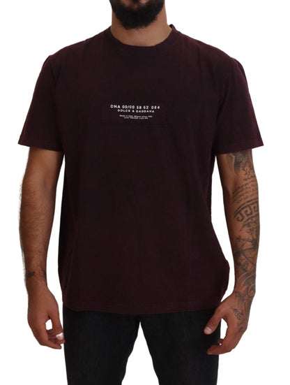 Dolce &amp; Gabbana Burgundy Crewneck Short Sleeve T-shirt