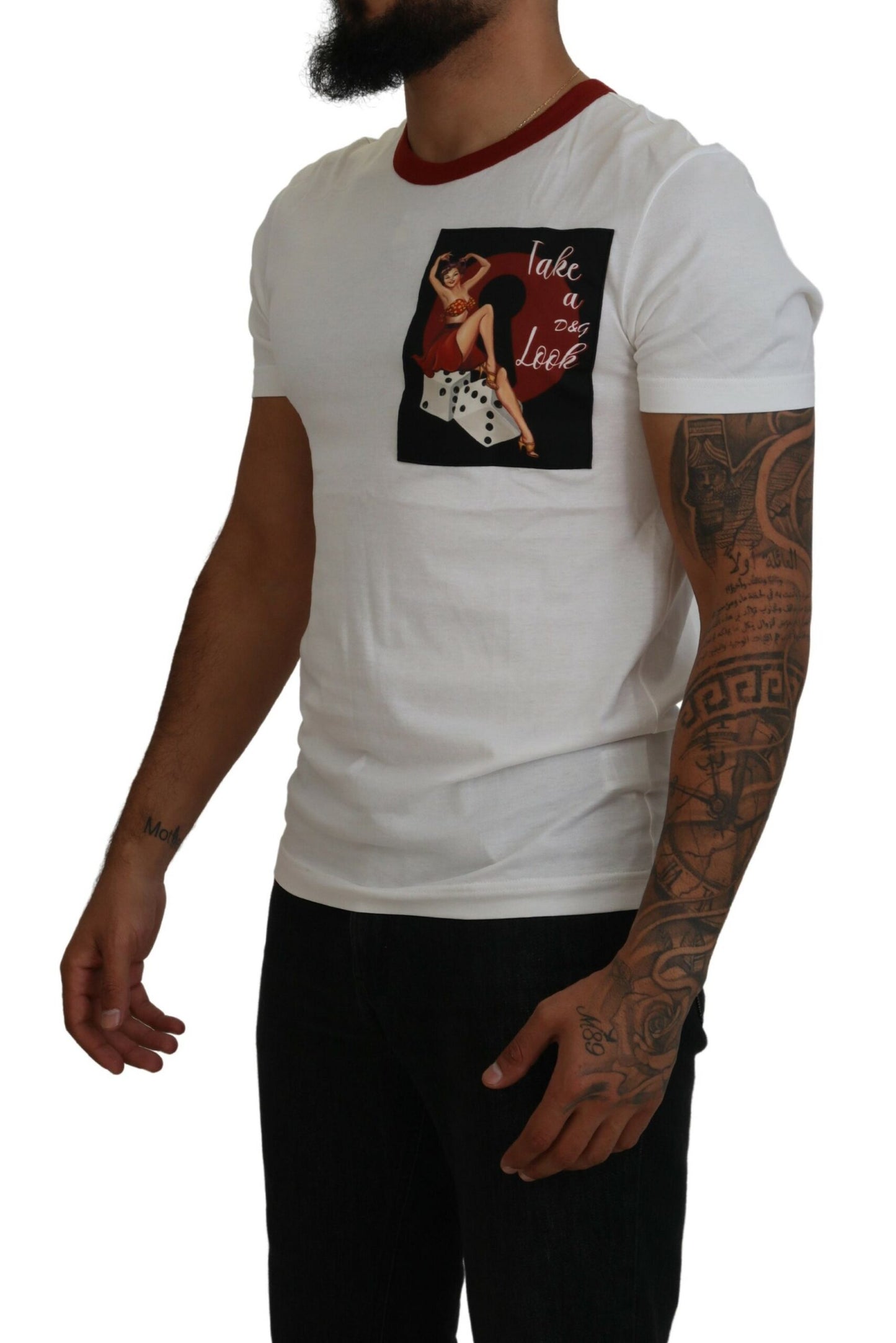 Dolce &amp; Gabbana Elegant White Crewneck Cotton T-Shirt