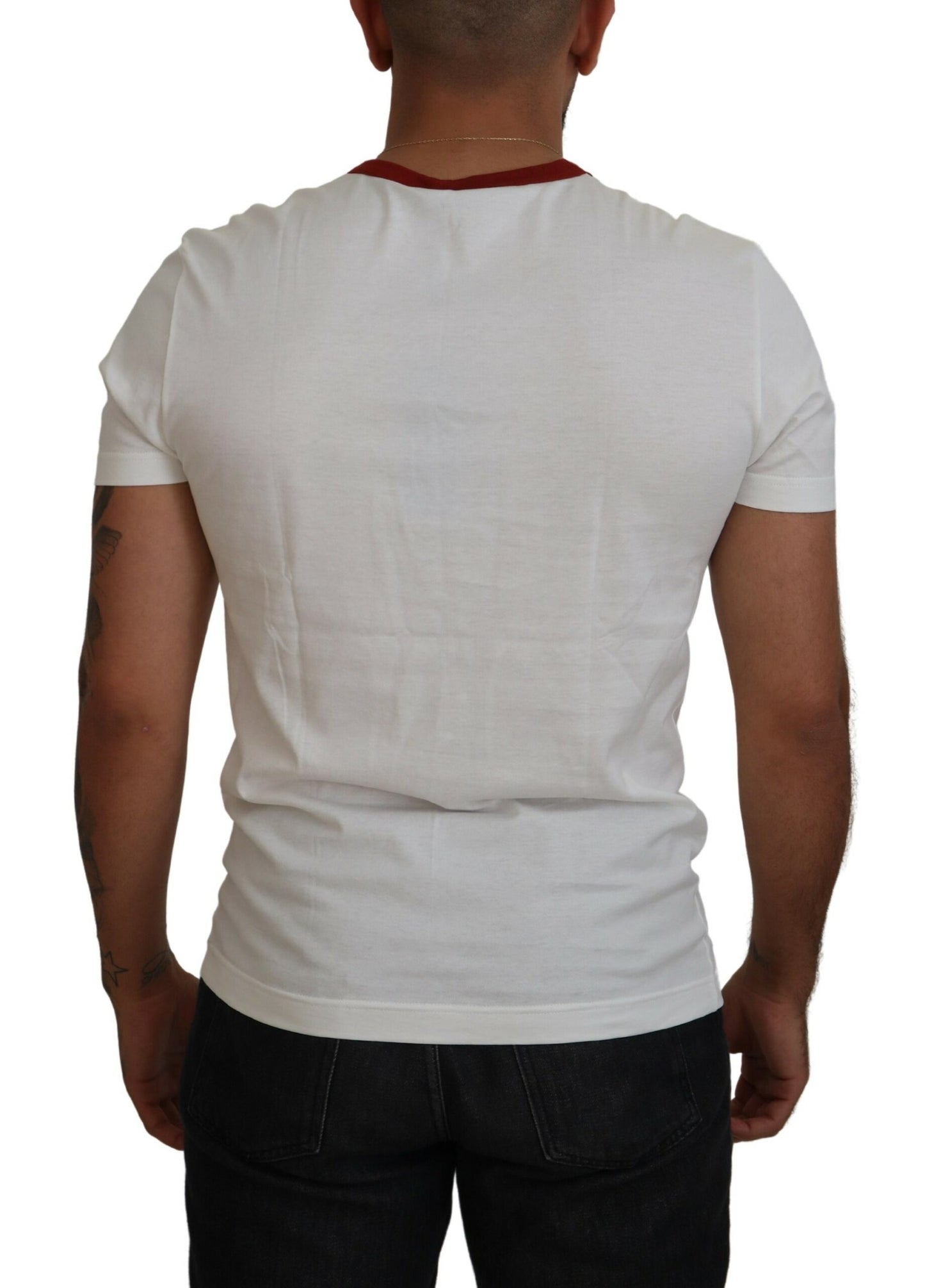 Dolce &amp; Gabbana Elegant White Crewneck Cotton T-Shirt