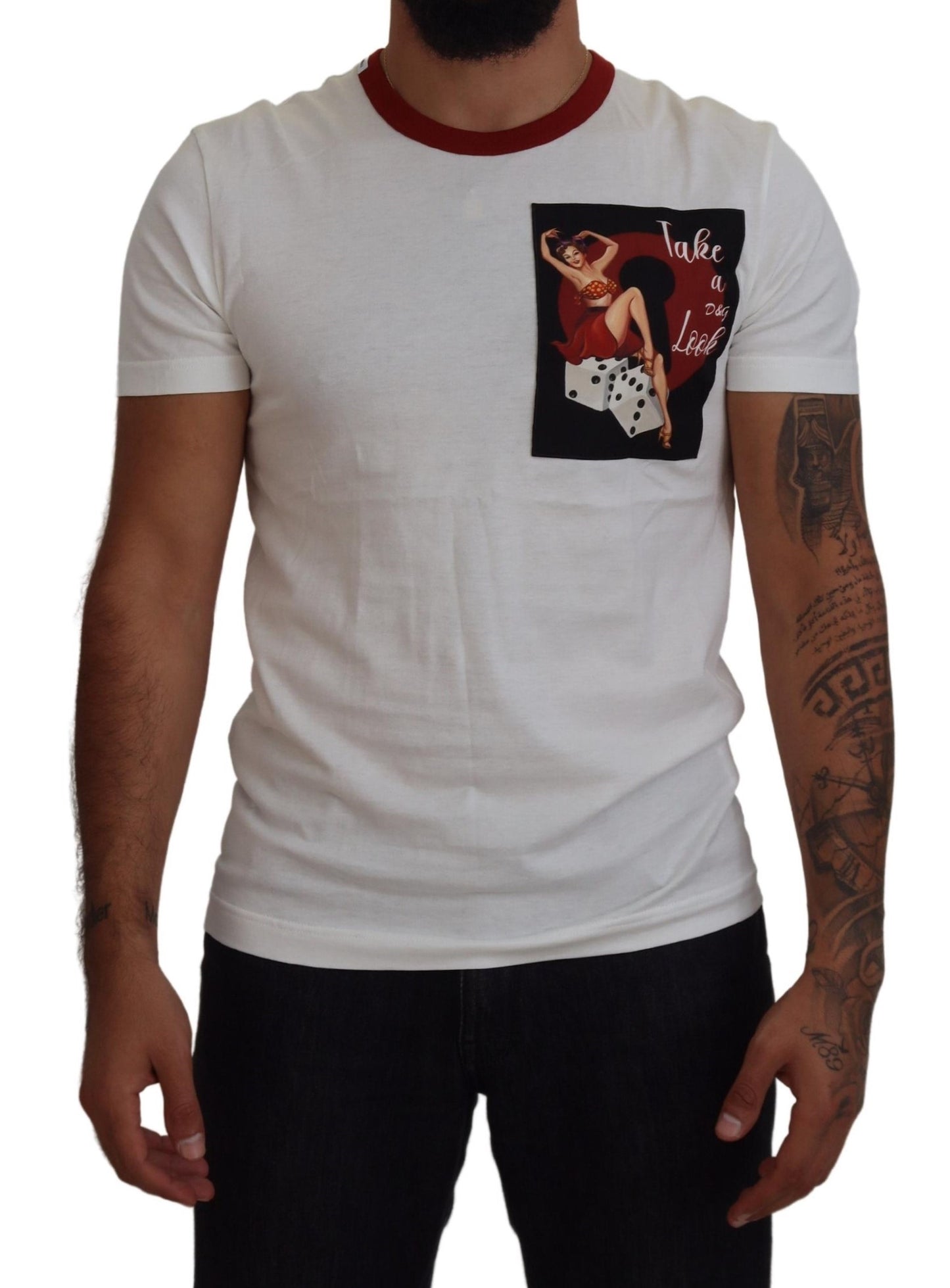 Dolce &amp; Gabbana Elegant White Crewneck Cotton T-Shirt