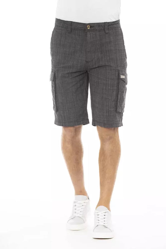 Baldinini Trend Black Cotton Men Short