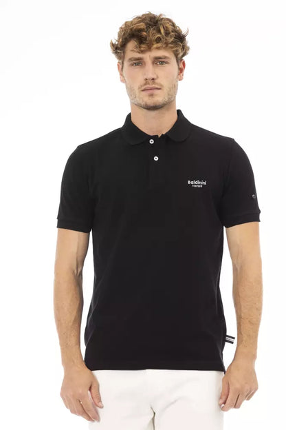 Baldinini Trend Black Cotton Men Polo Shirt