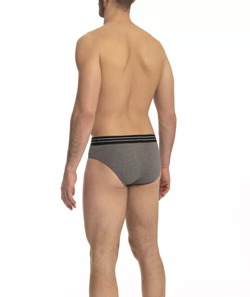 Cavalli Class Gray Cotton Men Underwear Pack