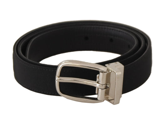 Dolce &amp; Gabbana Elegant Engraved Buckle Leather Belt