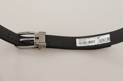 Dolce &amp; Gabbana Elegant Black Leather Designer Belt