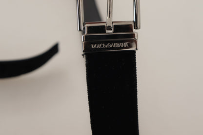 Dolce &amp; Gabbana Sophisticated Velvet Leather Belt