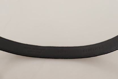 Dolce &amp; Gabbana Elegant Black Velvet Designer Belt