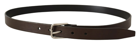 Dolce &amp; Gabbana Elegant Leather Belt with Metal Buckle