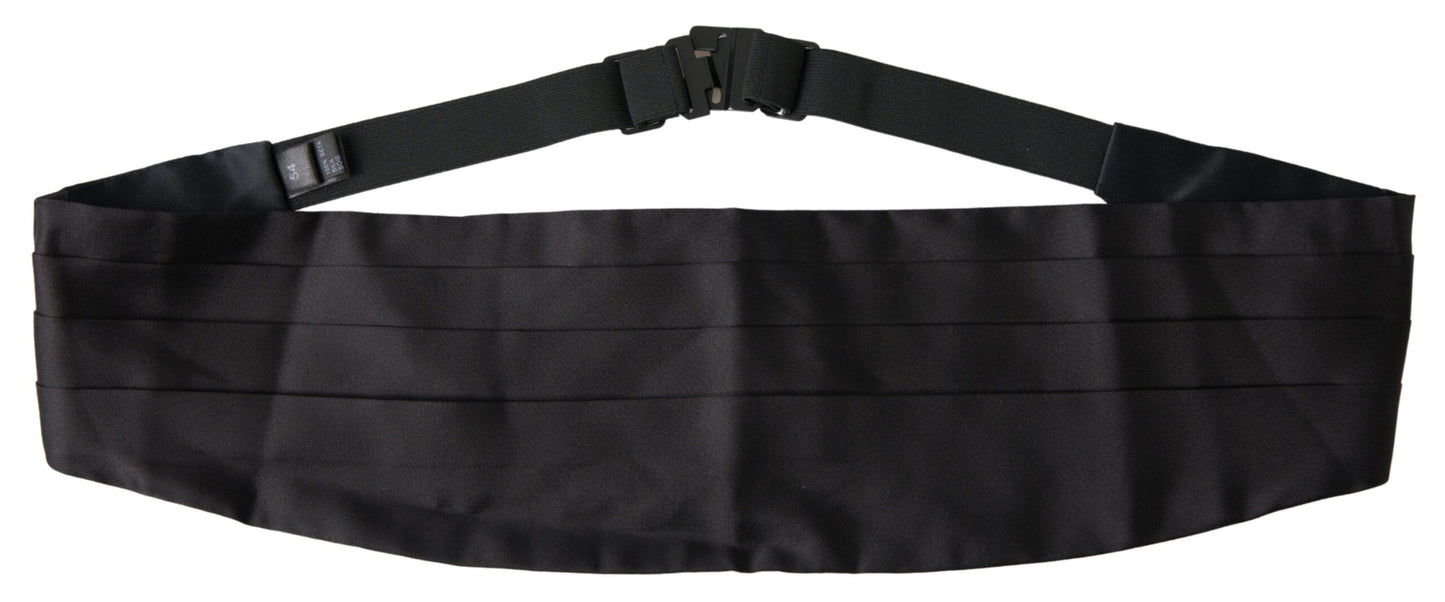 Dolce &amp; Gabbana Elegant Black Silk Cummerbund